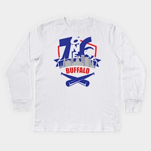 716 Buffalo Baseball color Kids Long Sleeve T-Shirt